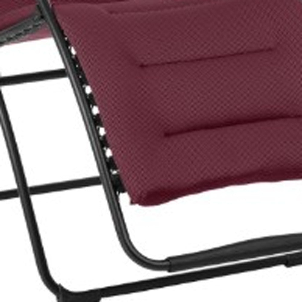 27.5" X 32.7" X 46" Bordeaux Powder Coated Recliner