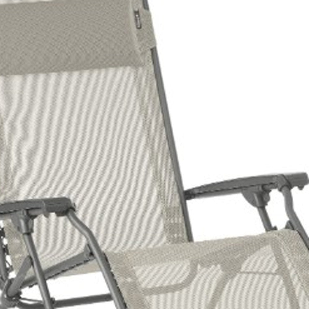 26.8" X 64.2" X 44.9" Ocean Powder Coated Multi-Position Folding Recliner