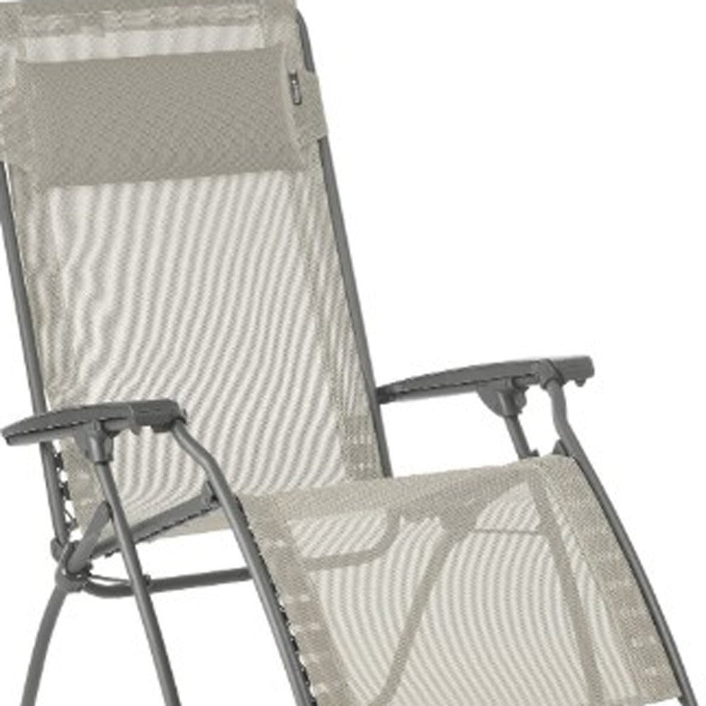 26.8" X 64.2" X 44.9" Ocean Powder Coated Multi-Position Folding Recliner