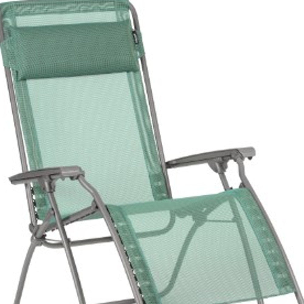 26.8" X 64.2" X 44.9" Ocean Powder Coated Multi-Position Folding Recliner