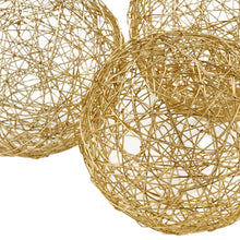Gold Iron Wire Spheres Box Of 3 - 5