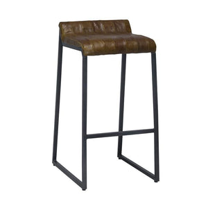 27" Modern Swatches Brown Leather Counter Stool