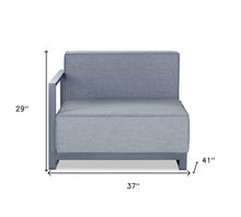 29 X 37 X 41 Gray Acrylic Modular Left Arm Chair