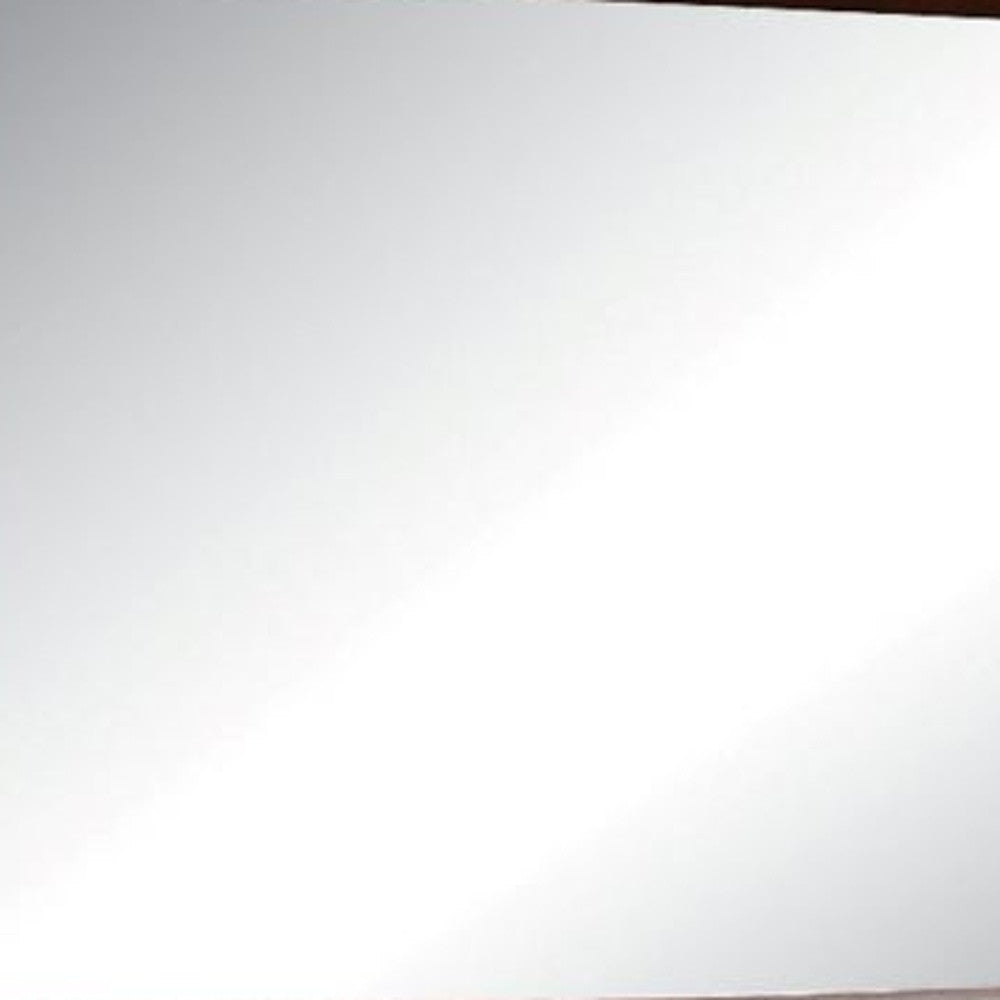 Espejo de vidrio transparente y espresso de 39" X 1" X 35"