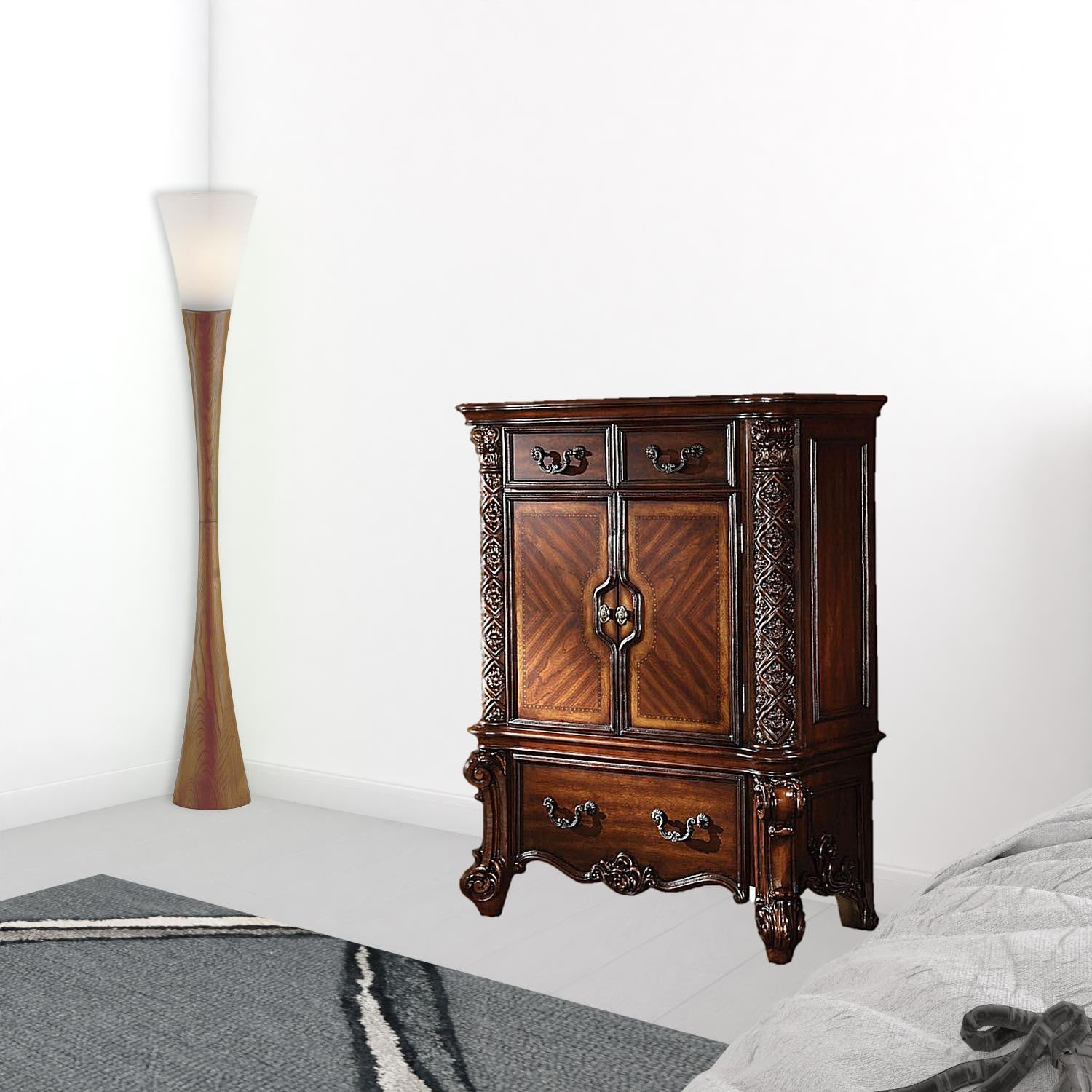 43" X 21" X 55" Cherry Wood Chest