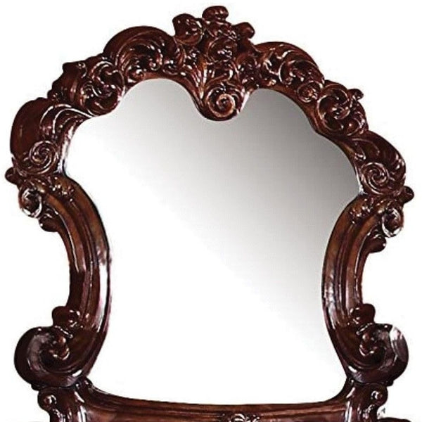 47" X 3" X 45" Cherry Wood Mirror