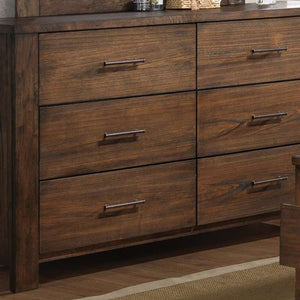 59" X 16" X 36" Oak Metal Dresser