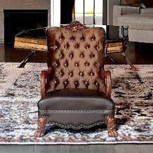 Golden Brown Velvet Chair With Pillow - 34