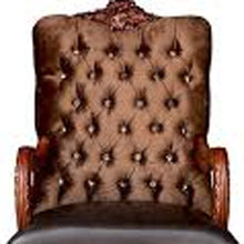 Golden Brown Velvet Chair With Pillow - 34