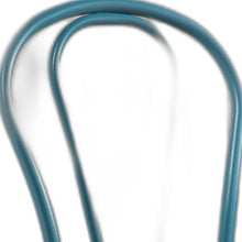 Juego de 2 sillas de comedor estilo restaurante con respaldo arqueado en verde azulado y topo