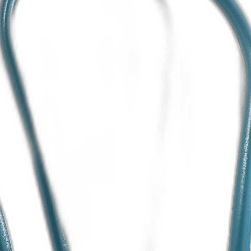 Juego de 2 sillas de comedor estilo restaurante con respaldo arqueado en verde azulado y topo