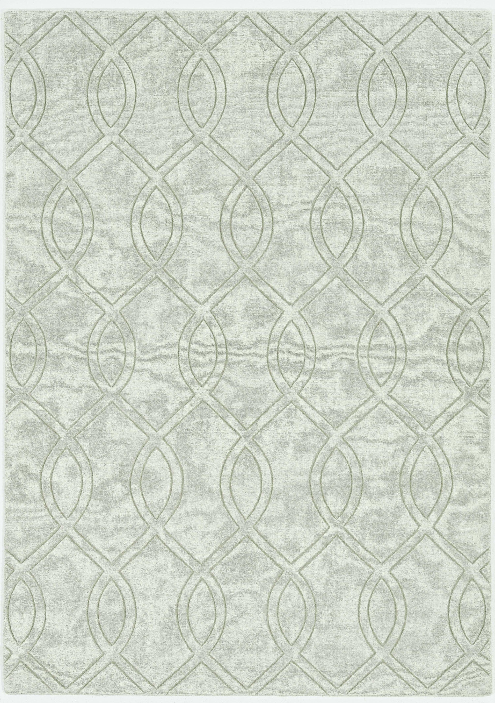 8' Ivory Polyester Rug
