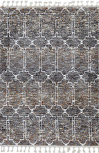 2' X 7' 摩卡馬賽克圖案流蘇地毯