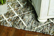 2' X 7' 摩卡幾何菱形流蘇地毯