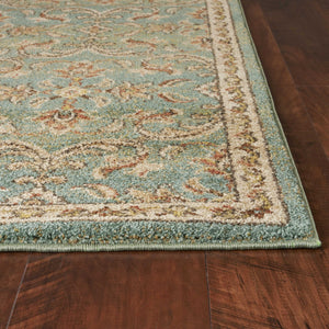 31" X 96" Turquoise Polypropylene Rug