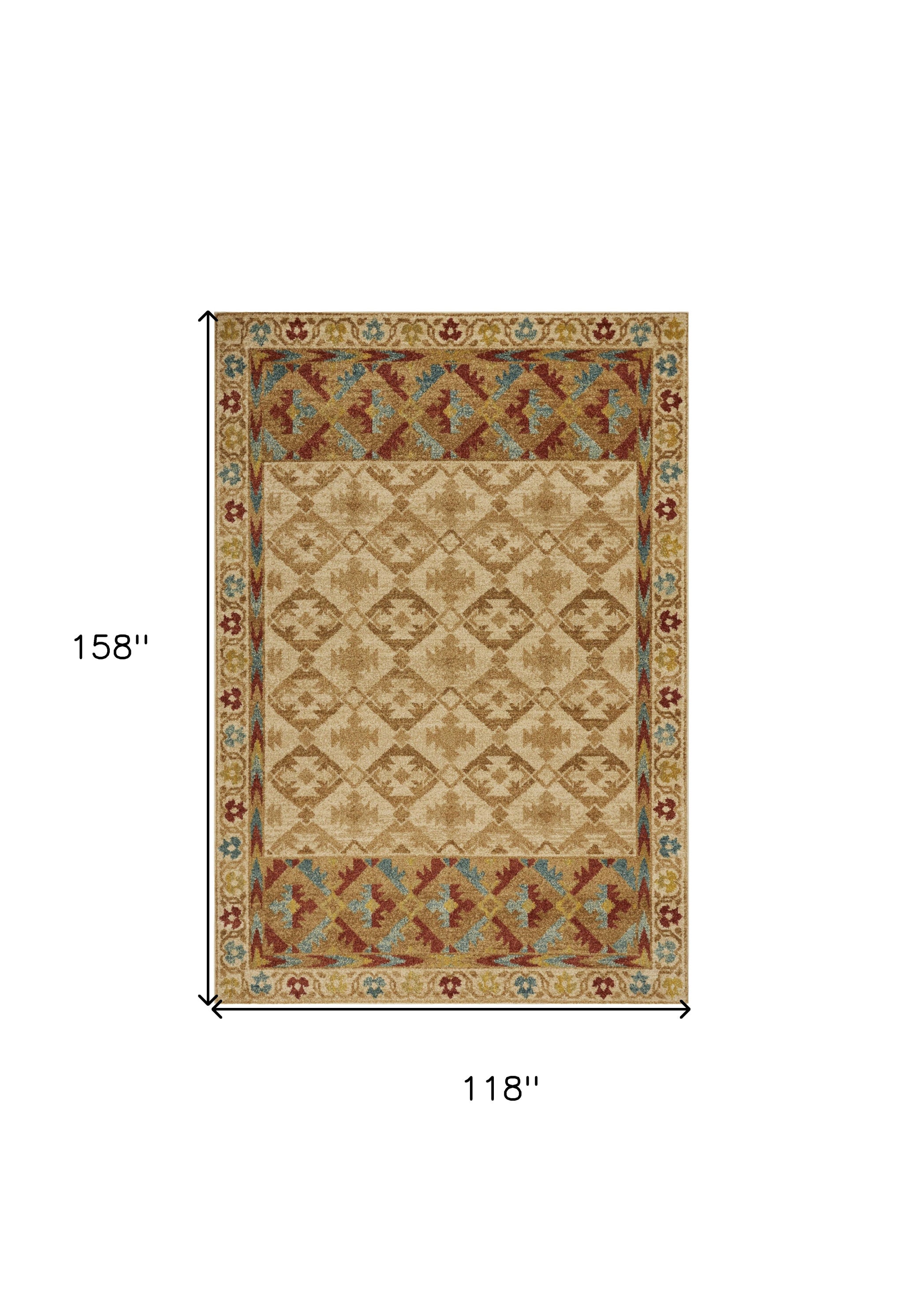 31" X 96" Sand Polypropylene Rug