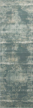 8'X11' Slate Blue Machine Woven Distressed Traditional Indoor Area Rug
