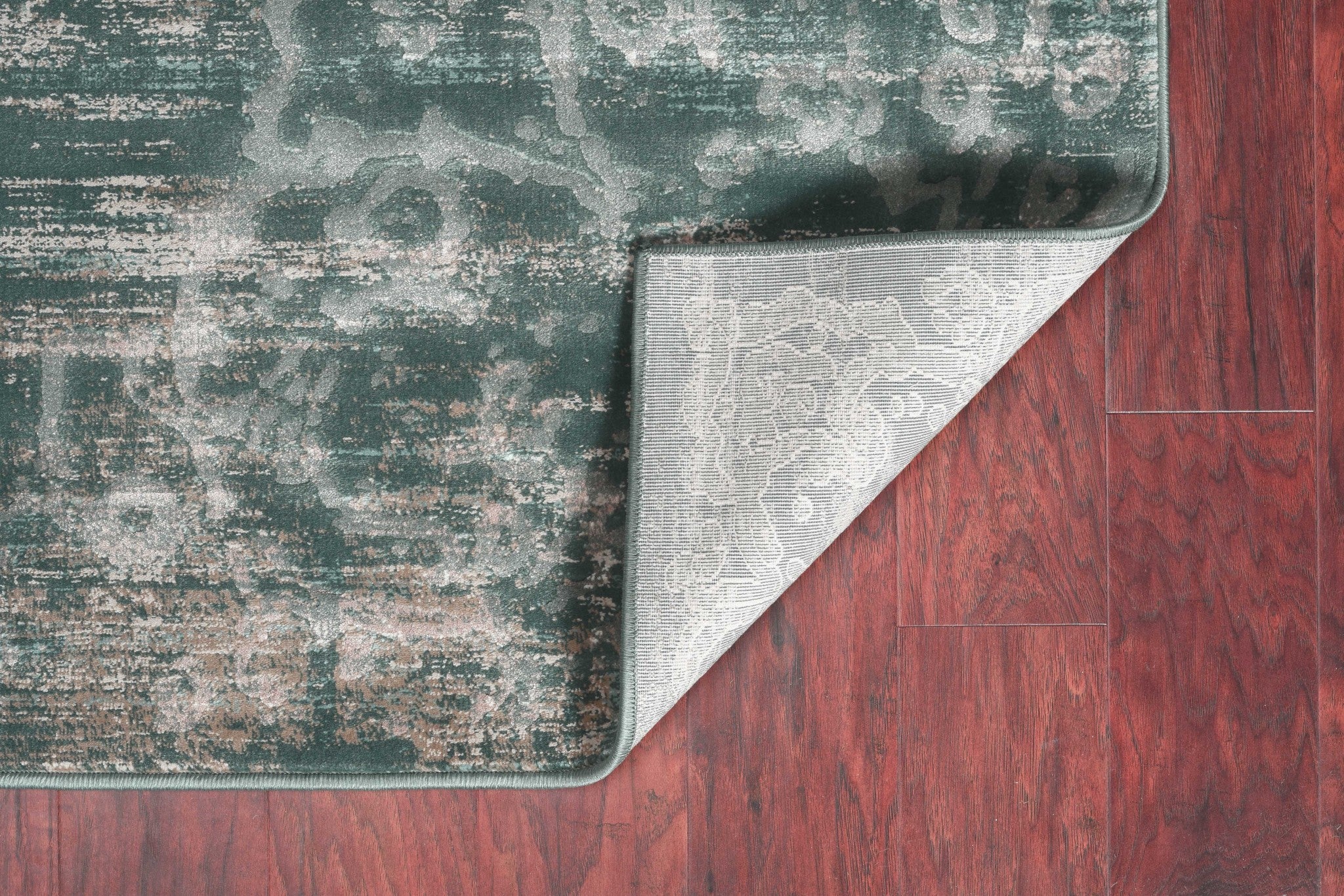 8'X11' Slate Blue Machine Woven Distressed Traditional Indoor Area Rug