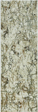3' X 5' Ivory Or Gold Abstract Viscose Area Rug