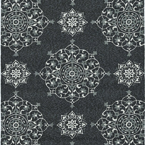 2' X 3' Charcoal Polypropylene Accent Rug