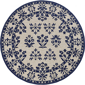 90 X 90 Sand Or  Blue Polypropylene Rug