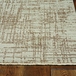 2' X 8' Natural Abstract Lines Runner Rug