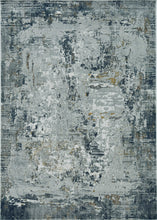 7' Grey Machine Woven Abstract Brushstrokes Indoor Runner  Rug