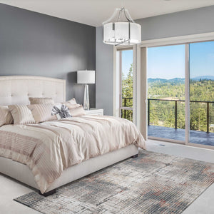 2' X 7' Grey Or Brick Polypropylene And Polyester Runner Rug