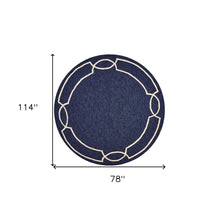 7' Square   Uv Treated Polypropylene Ocean Area Rug