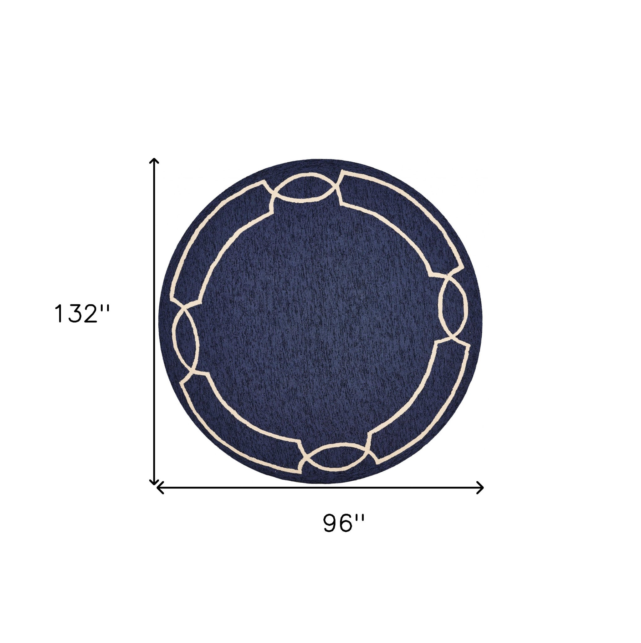 7' Square   Uv Treated Polypropylene Ocean Area Rug