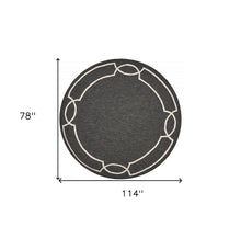 7' Square   Uv Treated Polypropylene Onyx Area Rug