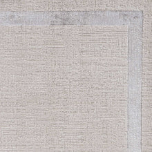 3'X5' Ivory Silver Machine Woven Bordered Indoor Area Rug