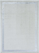 3'X5' Ivory Silver Machine Woven Bordered Indoor Area Rug