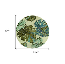 2'X4' Spa Green Hand Woven Floral Indoor Accent Rug