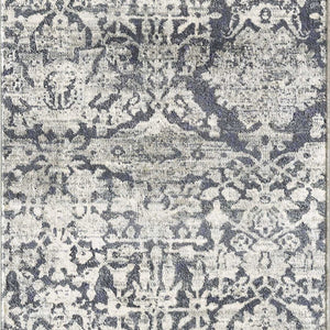 63 X 91 Grey Polyester Or  Viscose Rug