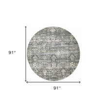 63 X 91 Grey Polyester Or  Viscose Rug