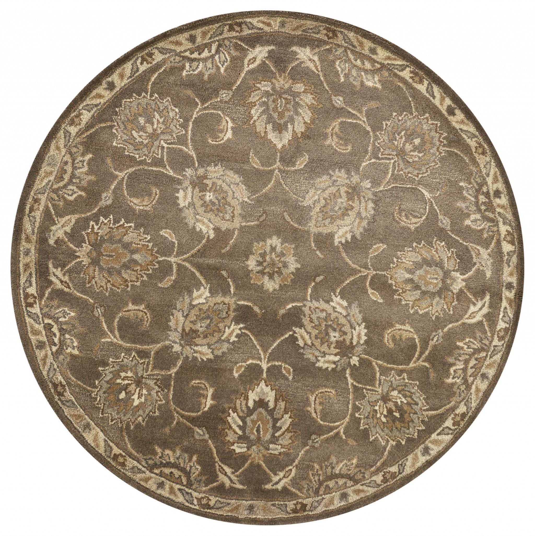 3'X5' Teal Machine Woven Floral Traditional Indoor Area Rug