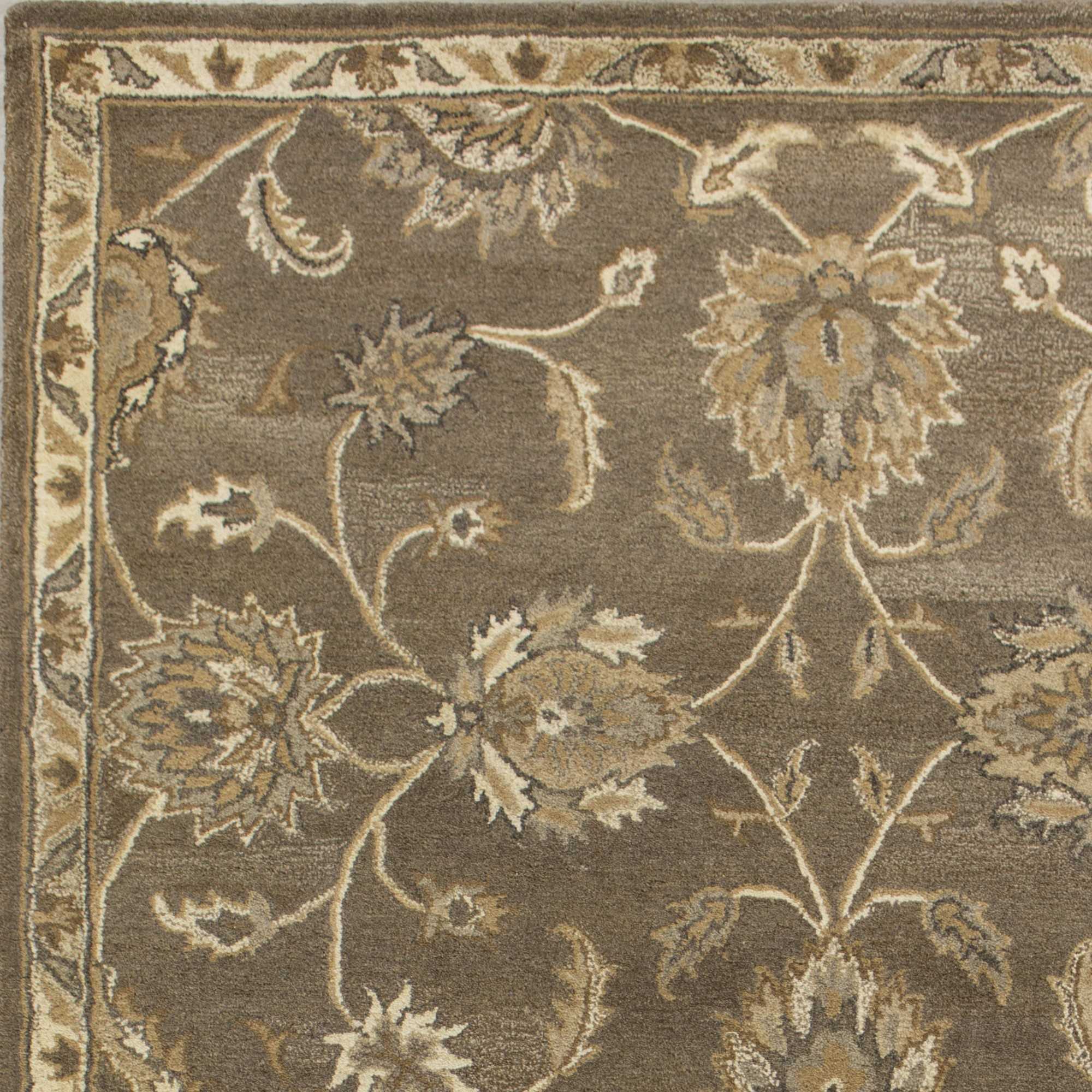 3'X5' Teal Machine Woven Floral Traditional Indoor Area Rug