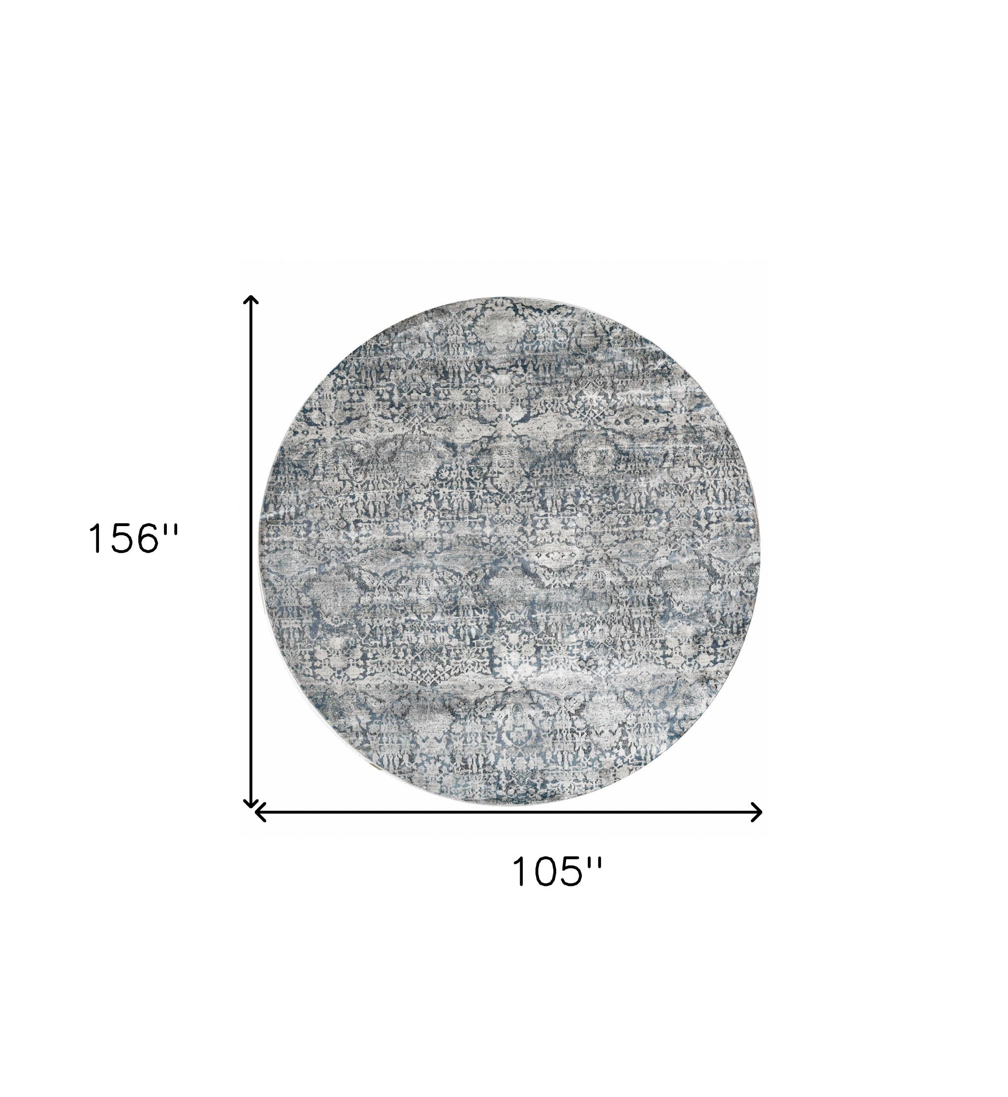 3'X5' Teal Machine Woven Floral Traditional Indoor Area Rug