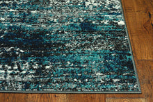 8' Grey Machine Woven Distressed Chevron Indoor Runner Rug