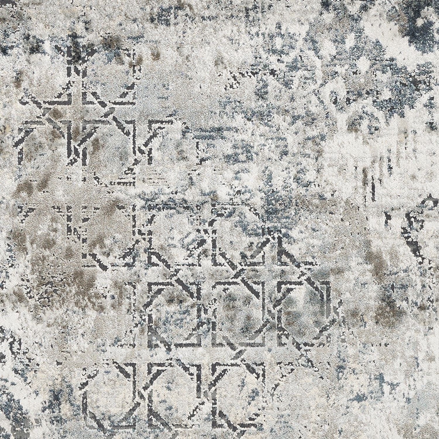 8 英尺青色機織仿舊傳統室內地毯