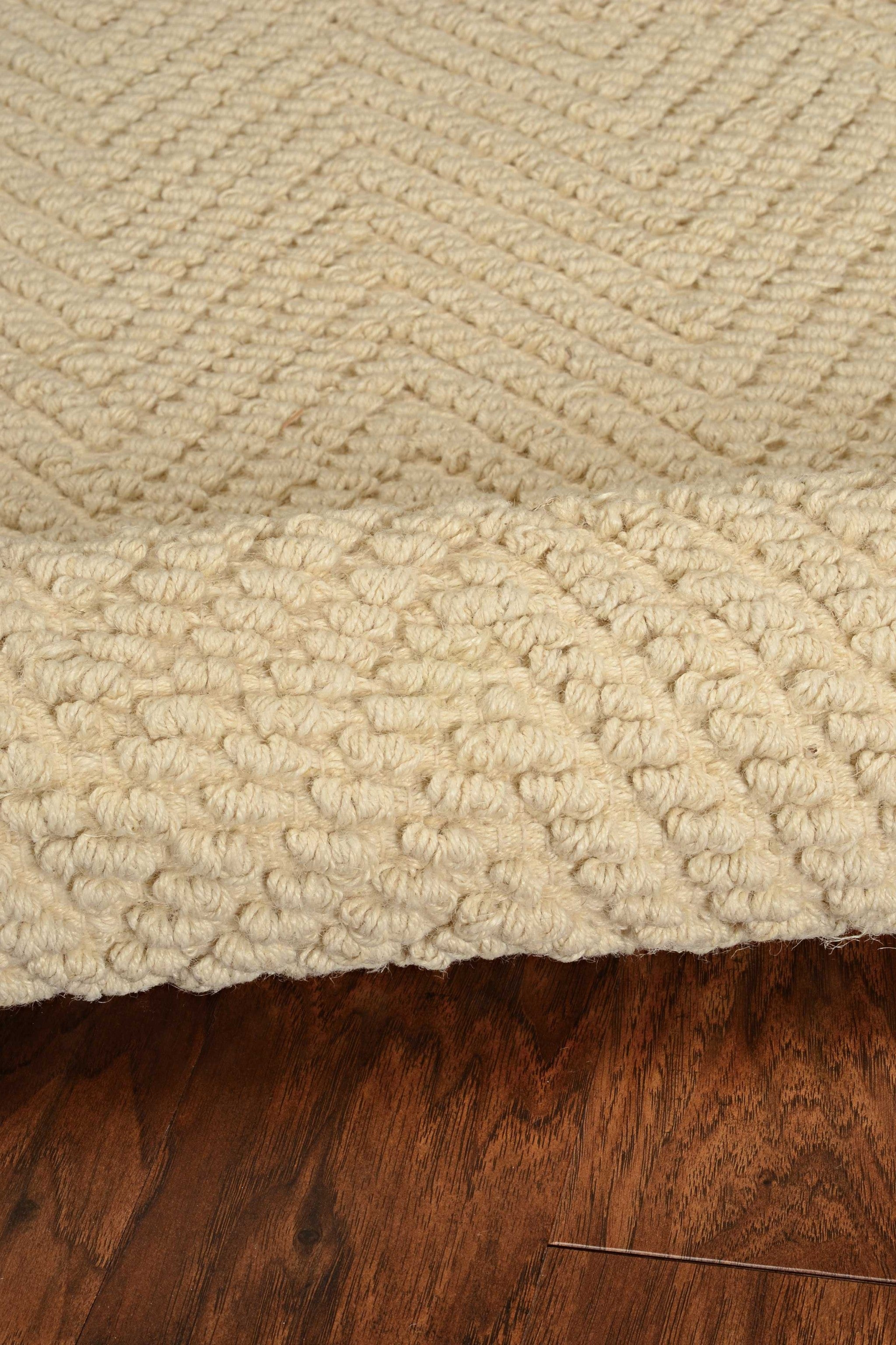 2'X4' Ivory Hand Woven Herringbone Jute Indoor Accent Rug