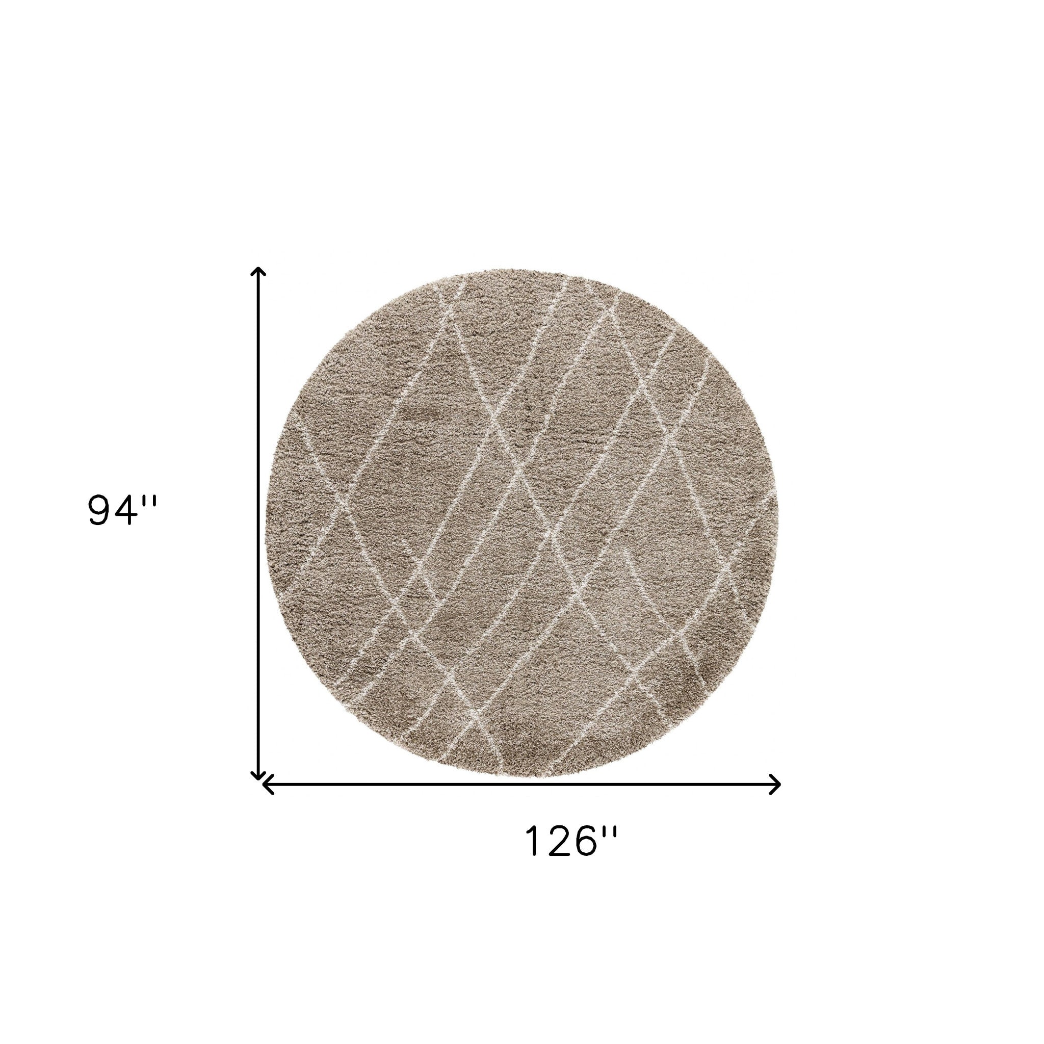 94 X 126 Sand Polypropylene Rug