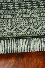 3'X4' Charcoal Machine Woven Uv Treated Tribal Indoor Outdoor Accent Rug