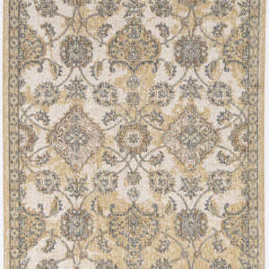 2' X 3' Ivory Sand Vintage Wool Accent Rug