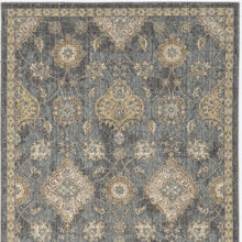 2' X 3' Slate Grey Vintage Wool Accent Rug