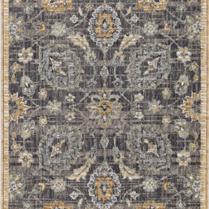 8' Taupe Machine Woven Vintage Traditional Indoor Runner Rug