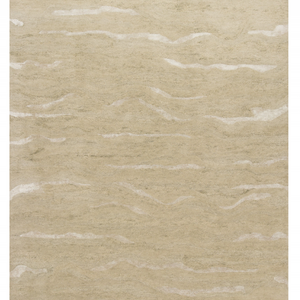 5'X7' Beige Blue Hand Tufted Abstract Indoor Area Rug