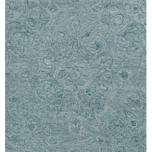 5'X7' Seafoam Blue Hand Tufted Floral Indoor Area Rug