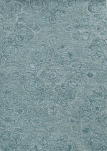 5'X7' Seafoam Blue Hand Tufted Floral Indoor Area Rug